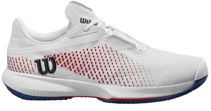 Wilson Herren KAOS Swift 1.5 Clay Tennis Shoe, White/Deja Vu Blue Red, 40 EU