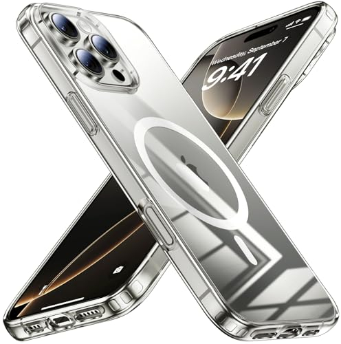 Uyiton für iPhone 16 Pro Max Hülle - Case für iPhone 16 Pro Max Handyhülle Schutzhülle, Anti-Vergilbung,Stoßfest Kratzfest,Ultradünn,Kompatibel mit Magnetisch - Transparent