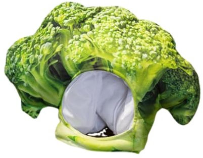 APLVFFZH Volle Kopfbedeckung Kappe Brokkoli Spielzeug Halloween Geburtstag Geschenke Plüsch Kopfbedeckungen Hut