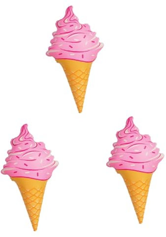 VICASKY 3stücke Aufblasbares Eiscreme Poolspielzeug PVC Lustiges Wasserspielzeug Für Und Mädchen Für Sommerpartys Und Strandtage