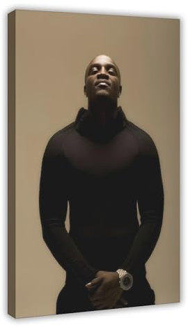 Exklusive Kunst Exzellente männliche Sängerin, Akon, Hochformat, Poster, 6 Stück, Leinwand-Poster, Schlafzimmer, Dekoration, Landschaft, Büro, Raumdekoration, Geschenk, 40 x 60 cm