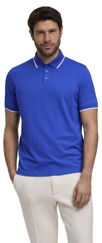 FALKE Herren Polohemd Basic Apparel Easy Care M Pl Baumwolle Funktionsmaterial weich hautfreundlich bequem sehr leicht 1 Stück, Blau Very Blue 6798, XL