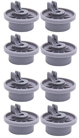 Lot de 8 roues de panier inférieur de lave-vaisselle 165314 - Installation rapide - Convient pour Bosch-Kenmore