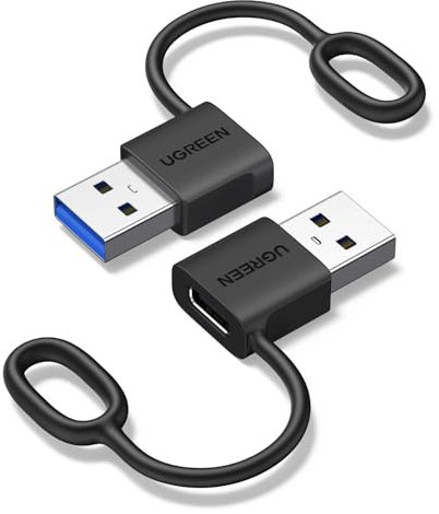 UGREEN USB auf USB C Adapter (2 Stück) 10Gbps Adapter C auf A mit einem Anti-Verlust-Silikonring für iPhone 16/15/14 Serie iPad Galaxy S24/S23 Serie Laptops Carplay usw
