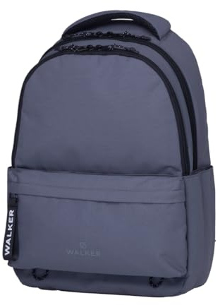 Walker Classic Alpha Rucksack – Laptop Rucksack 15 Zoll – Leicht, Wasserabweisend, Nachhaltig – 29L – Ergonomisch & Vielseitig für Alltag, Schule & Freizeit Classic Alpha | Asphalt Grey