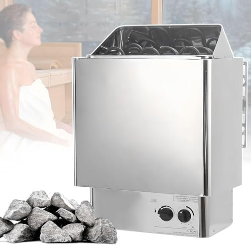 YZRDCXM Elektrischer Sauna-Heizofen, Nass- und Trockenbad-Saunabox, Saunaraumausrüstung, Edelstahl-Sauna-Heizofen mit interner Steuerung, mit Temperaturzeit-Einstellknopf, for Heimhotel(8KW)