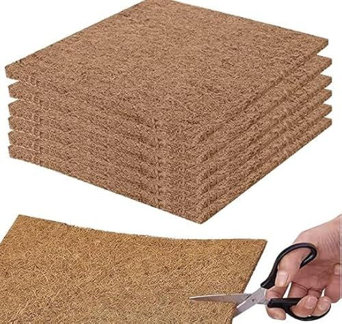 Homirty 6 Stück Kokosmatte, 30 x 30 cm Nistunterlagen Für Hühner, Hühnerei-Legepads Aus Kokosfaser, Waschbare Geflügel-Nistkasten-Pads, Hühnernest-Pads Zum Kompostieren Von Henne Legen Von Eiern