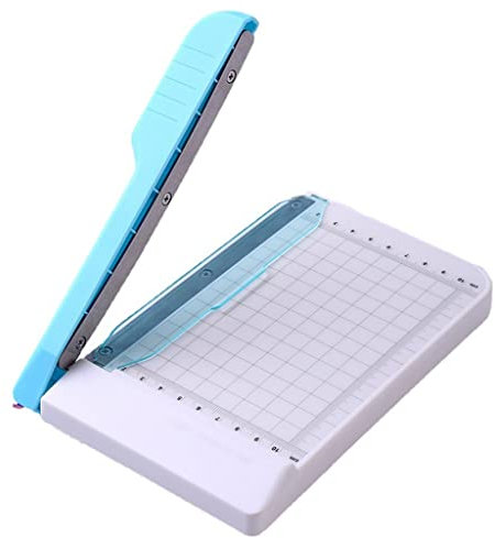IUBGFTO Aktenvernichter, 4 x 6 Zoll, Schneidebrett, 10 Blatt Kapazität, Basis, tragbarer Papierschneider und Trimmer für das Home Office