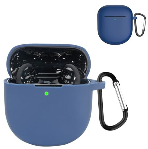 TOORQR Kompatibel mit Bose QuietComfort Earbuds II/QuietComfort Ultra Hülle Kopfhörer Case,Schützende Flüssig Silikon Hülle für Earbuds II/Ultra Cover,Kratzfest,Leicht zu Reinigen (Mitternachtsblau)