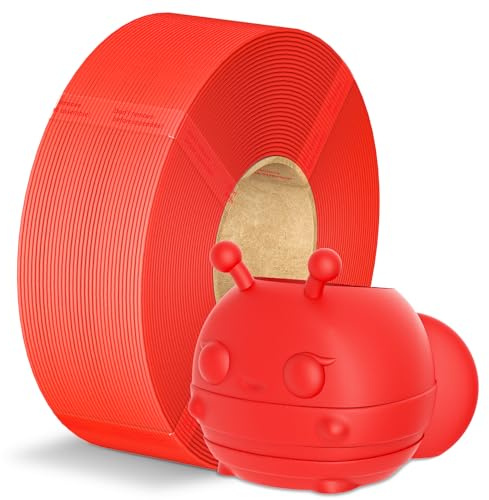 ANYCUBIC PLA+ Refill Filament 1.75mm, Hohe Zähigkeit, 1KG Rot | Hohe Schlagfestigkeit, Hohe Präzision 3D Druckmaterialien, Intelligente Identifikation, PLA Plus Spoolless