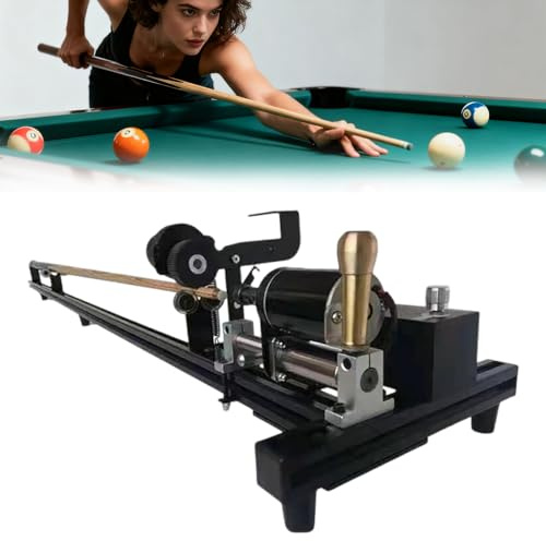 Pounjsd Kit di Riparazione Multifunzione per Manutenzione Biliardo e Snooker, Strumento 7 in 1 per la Cura e la Manutenzione di precisione, Macchina per tornio per Stecca da Biliardo