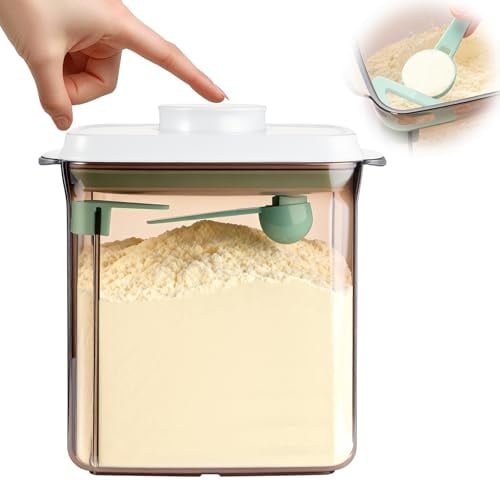 Milchpulverspender 1700ml Versiegelter Aufbewahrungsbox mit Löffel Milchpulver Babynahrungsbehälter für Milchpulver Mehl Hülsenfrüchten