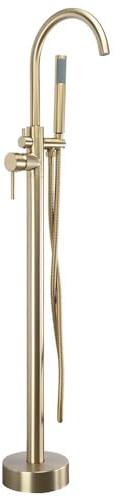 Rea Bodenbadewannenarmatur Lungo Brush Gold, Für Freistehende Badewanne + 26X20,5X110,5Cm