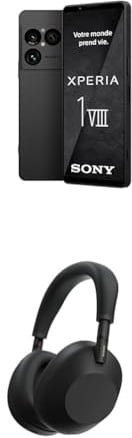 Sony Xperia 1 VIII - 6,5 19,5:9 FHD+ HDR OLED 120Hz, Dreifach-Kamera mit neuem Teleobjektiv, Xperia AI, Akku für 2 Tage, 3,5mm Audio, Dual SIM, Graphit-Schwarz + WH1000XM6