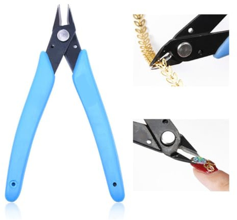MALUGOGO Zange von Nagelkunstzange zum Komfortablem Griff Entfernen mit Metall Nagelkunst Präzise Professionelle Zubehör und Nagelschmuck für Maniküre Anwendungen