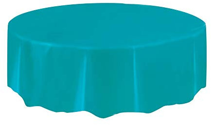 Unique Party - 50123 - Nappe Ronde en Plastique - 2,13 m - Turquoise