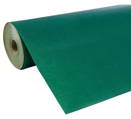 Clairefontaine 507550C - Une Bobine De Papier Kraft Recyclé Unicolor Vert - Dimensions : 50x0,70m - 60g - Couleur : Vert - Papier Recyclé, Idéal Pour Les Emballages Cadeaux, DIY, Décoration