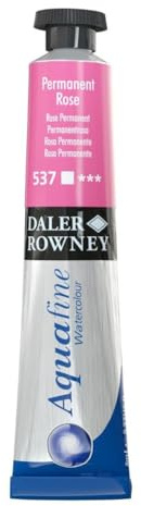Daler-Rowney Aquafine Watercolour Paint, Aluminium Tube, 0.27oz - 8 ml, Permanent Rose