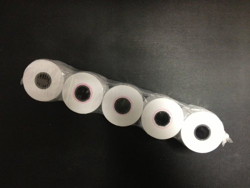 5 Additionsrollen für Tischrechner (Länge: 25m - Breite: 5,7cm - Hülsendurchmesser: 1,2 cm - Durchmesser 6,6 cm)