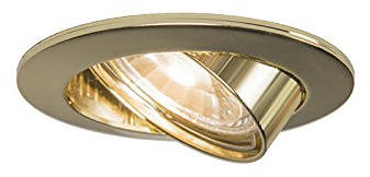 Qazqa - Modern Runder Einbauspot in Gold I Messing - Edu I Wohnzimmer I Schlafzimmer - Aluminium Rund - LED geeignet GU10