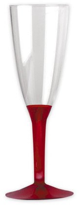 Zeus Party Basi Flute Crystal Rosse in PVC 20pz