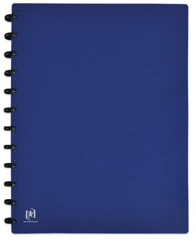 OXFORD Protège-Documents Variozip Memphis A4 60 vues / 30 pochettes amovibles Couverture Polypro Bleu