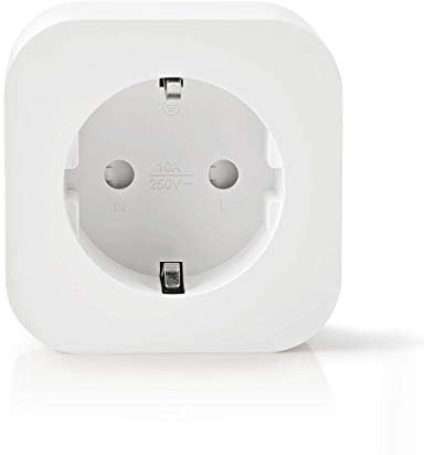 Nedis SmartLife - Prise Intelligente Wi-FI - Type F (CEE 7/7) - Intégré dans l'application Nedis SmartLife - Compatible avec Amazon Alexa et Google Home