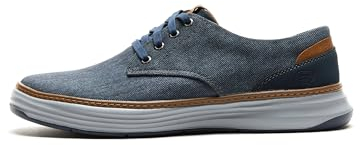 Skechers Men's Skechers Men s Moreno Canvas Oxford Shoe, Blue Nvy 417, 8 UK Wide