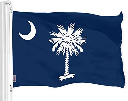 G128 South Carolina State Flag 3x5 ft Printed messingösen 150d Polyester qualität Flagge innen/außen - viel Dicker und haltbarer als 100d und 75d Polyester