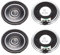 sourcing map 3W 4 Ohm DIY Magnetic Speaker 40mm Round Shape Replacement Loudspeaker for DVD/EVD 4pcs