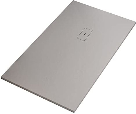 OLIMPO DOCCE - Piatto doccia in marmoresina Grigio Chiaro effetto pietra cemento MAKA - 80x110