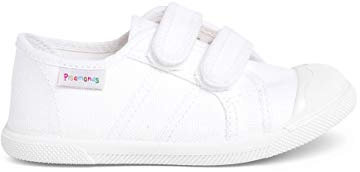 Pisamonas Zapatillas Niños Lona Cinta Adhesiva Talla 34 Color Blanco
