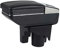 Bracciolo Auto per Volkswagen GOLF 6 2008-2012 - Poggia braccio per Auto in Pelle Nera con Posacenere e Vano Portaoggetti