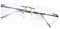 Randlos Gleitsichtbrille Progressives Multifokal Lesebrille Super Light Titan Multifokus Brille für Damen und Herren Lesebrillen Anti-Blaulicht Sehhilfe Lesehilfe Computer Leser Anti Müdigkeit Gläser