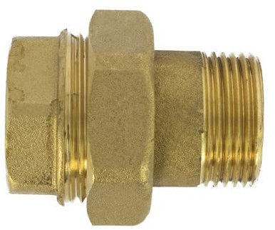 Arcanaute - Raccord laiton à visser - Lot de 10 Raccords laiton union droit 126 Mâle -Femelle 1/2 (15/21) - Arcanaute