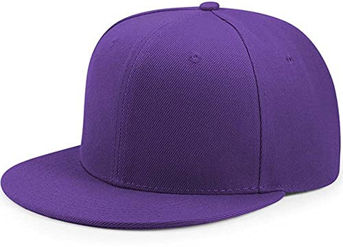 YEKEYI Berretto da baseball unisex tinta unita visiera papà cappello da pesca cappello regolabile Snapback cappello unisex Hip Hop Baseball Cap, Viola, taglia unica
