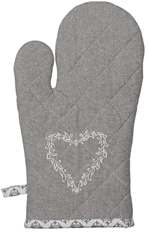 Clayre & Eef LYH44 Ofenhandschuhe Grau 16x30 cm