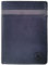 Frédéric Johns Portefeuille Homme - Grand Portefeuille - Portefeuille Cuir Veritable - Porte Carte Homme Cuir Modèle World (Bleu)