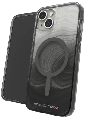 ZAGG Gear4 Milan Snap-Schutzhülle für Apple iPhone 14, D30 Fallschutz bis zu 4 m, kabelloses Aufladen, verstärkte Oberseite, Unterseite und Kanten, schwarzer Wirbel