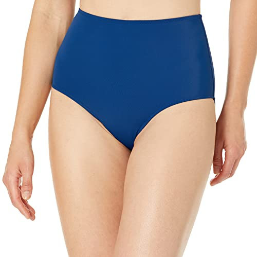 Amazon Essentials Women's High Waist Swim Bottom (Available in Plus Size), Deep Blue, 16