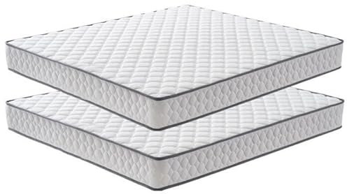 TEENO Lot de 2 Matelas 140x190 CM Luxe Mousse à mémoire Gel Mousse HR Confort Équilibré
