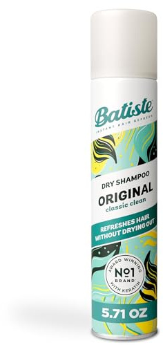 Batiste Dry Shampoo, Original Fragrance Classic Clean, Refresh Hair and Absorb Oil Between Washes, Waterless Shampoo for Added Hair Texture and Body, 5.71 oz