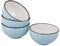 AWHOME Lot de 4 bols en céramique Bleu 11,4 cm