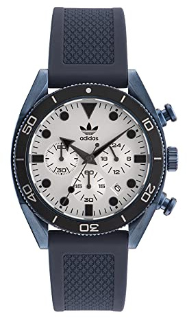 Adidas Armbanduhr mit blauem Silikonarmband (Modell: AOFH230042I), Blau