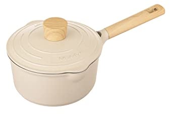 KASANOVA Casseruola Antiaderente vari colori Pot Art con Coperchio Innovativo, casseruola induzione, Ottimale per Stufati e Cotture Lente (Avorio, 18 Cm)