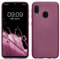 kwmobile Case kompatibel mit Samsung Galaxy A20e Hülle - Schutzhülle aus Silikon metallisch schimmernd - Handyhülle Metallic Lavendel