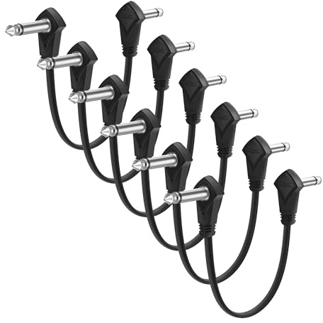 Augioth 6 Pack 15 cm 6 Zoll niedriges Profil Gitarre Patch Kabel