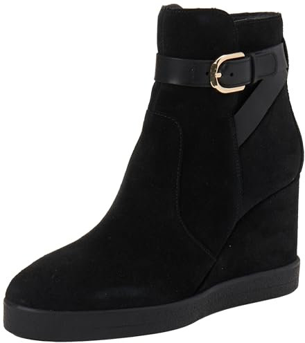 Geox D Elidea Wedge A, Stivale alla Caviglia Donna, Nero, 40 EU