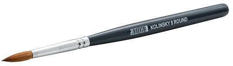 THE EDGE Kolinsky Round Size 8 Nail Brush for Acrylic Nails