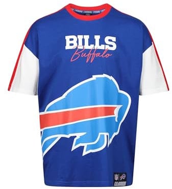 Recovered Buffalo Bills Cut and Sew Dunkelblau Oversized NFL T-Shirt - 3XL